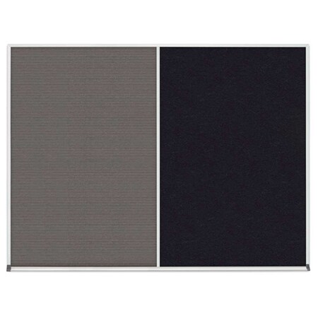 United Visual Products Single Door Radius Corkboard, 24"x36", Hea, UV7011RC-BLACK-DRKSPR UV7011RC-BLACK-DRKSPR